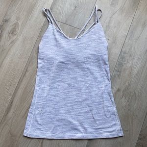 White & Grey Lululemon Tank (6) ☁️ ✨